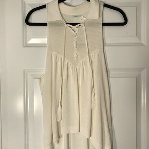 Urban Outfitters cream knit tank